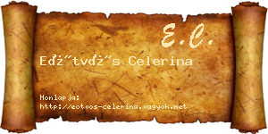 Eötvös Celerina névjegykártya